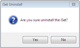 iSet uninstall interface