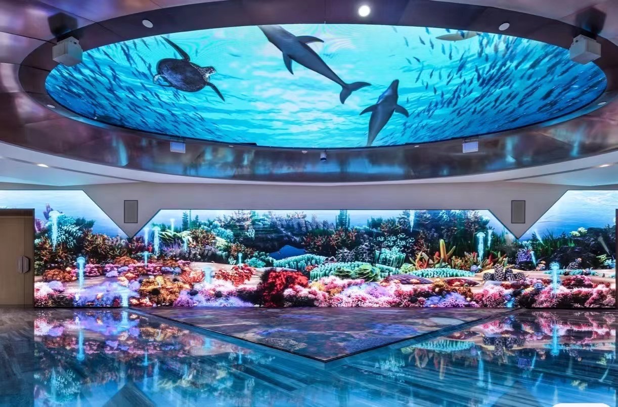 The sky screen LED display is very popular in the aquarium.